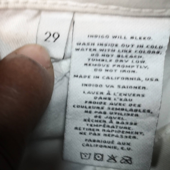 𝅺00S vintage off white J brand low slung cargo stretch cotton pants - Picture 4 of 6